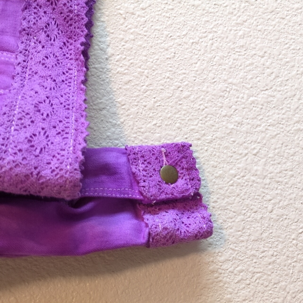Twiggy Of London Vibrant Purple Women's Denim Jacket Size XS - Picture 2 of 8